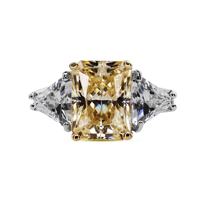 Farrah Canary Radiant Trillion Sides Ring