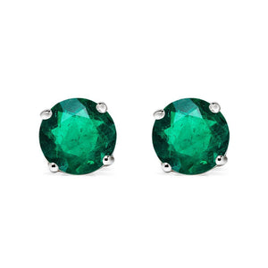 Irene Studs 18K White Gold Emerald