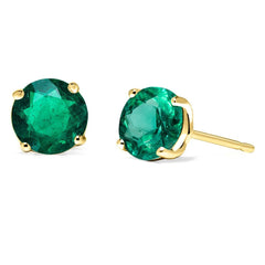 Irene Studs 18K Yellow Gold Emerald