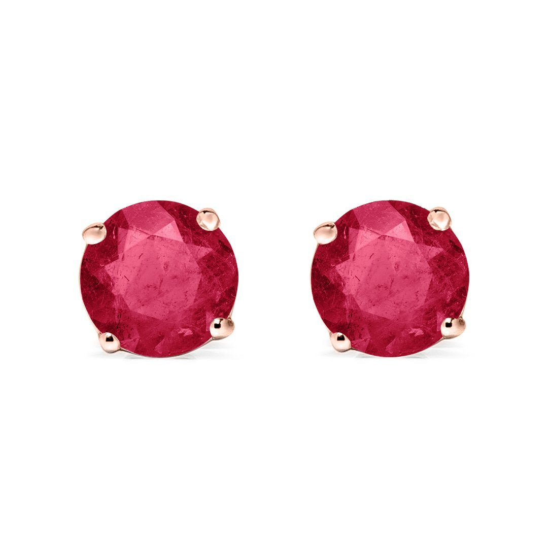 Irene Studs 18K Rose Gold Ruby