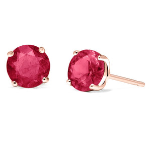 Irene Studs 18K Rose Gold Ruby
