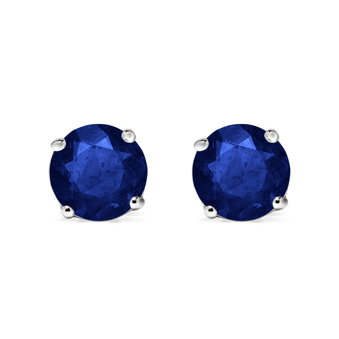 Irene Studs 1.00ct 18K White Gold Tanzanite Sapphire