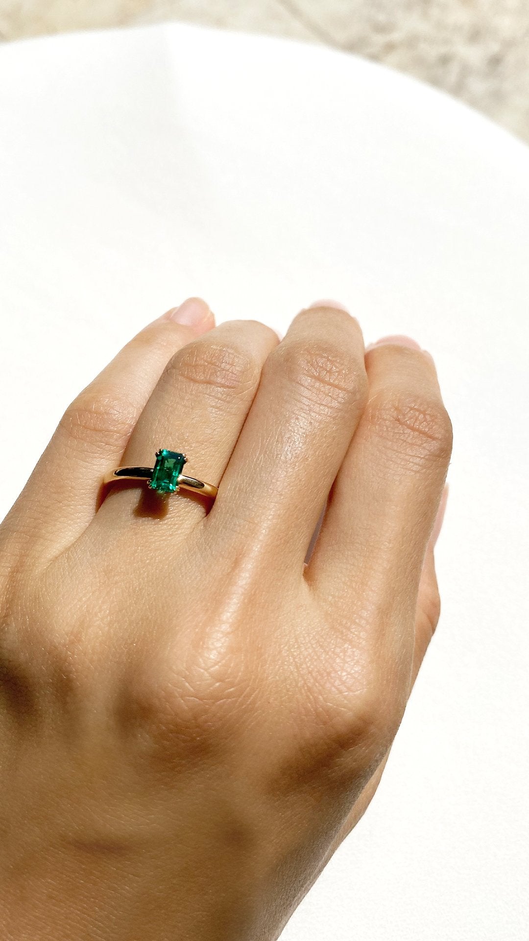 Frankie Ring 1.00ct 18K Yellow Gold Emerald