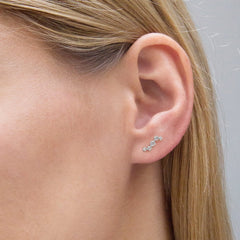 Sami Stud 9K White Gold