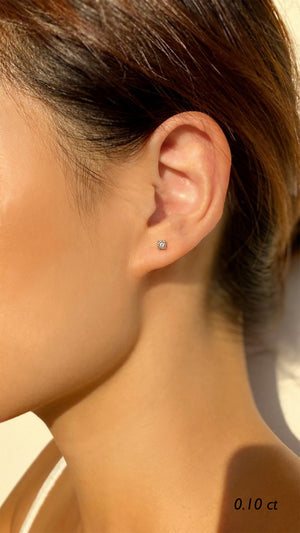 Irene Single Stud 9K White Gold