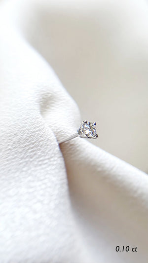 Irene Single Stud 9K White Gold