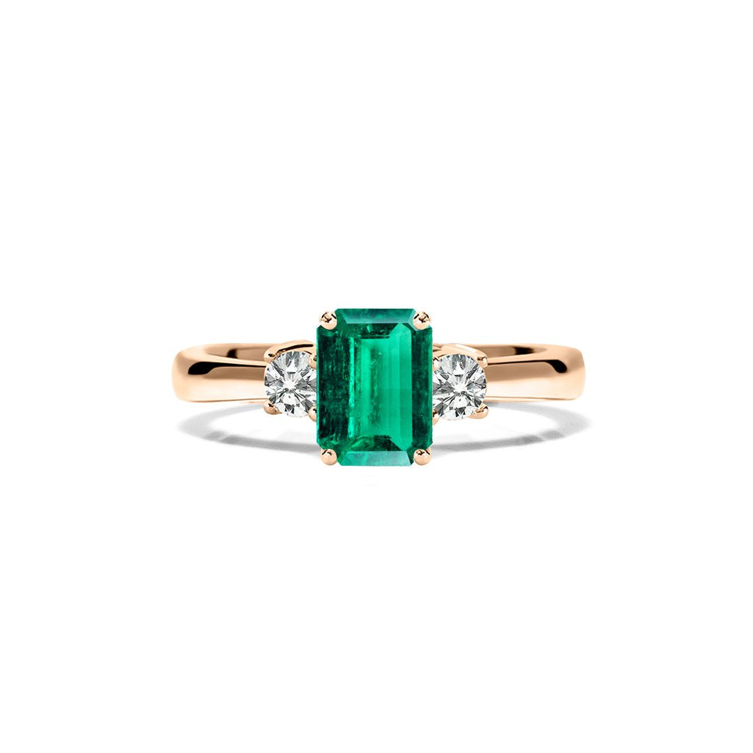 Juliet Ring 18K Rose Gold Emerald