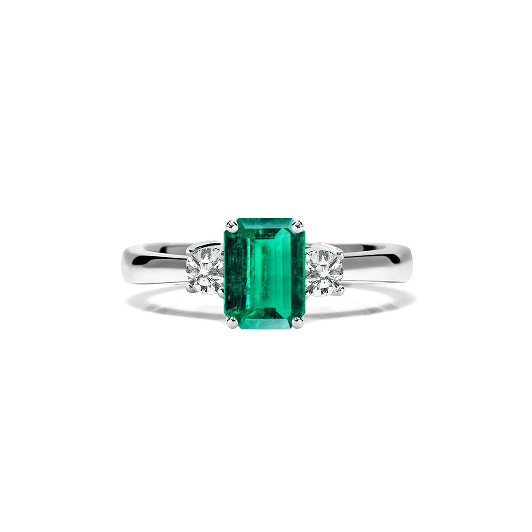 Juliet Ring 18K White Gold Emerald