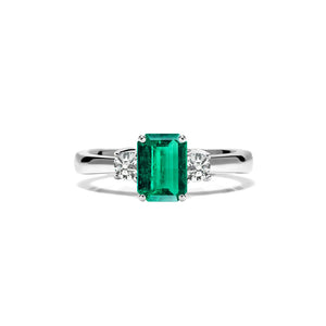 Juliet Ring 18K White Gold Emerald