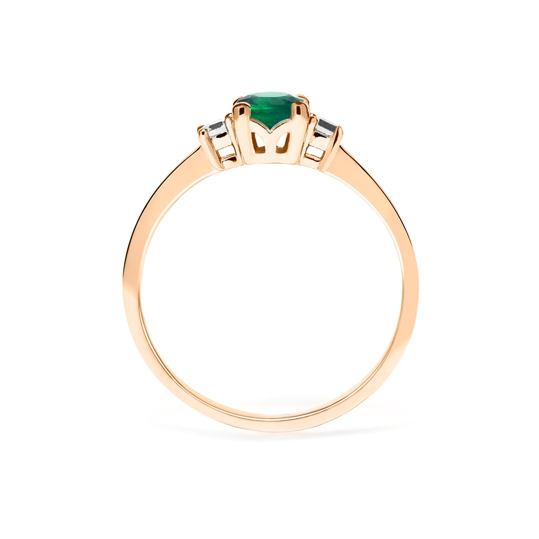 Juliet Ring 18K Rose Gold Emerald