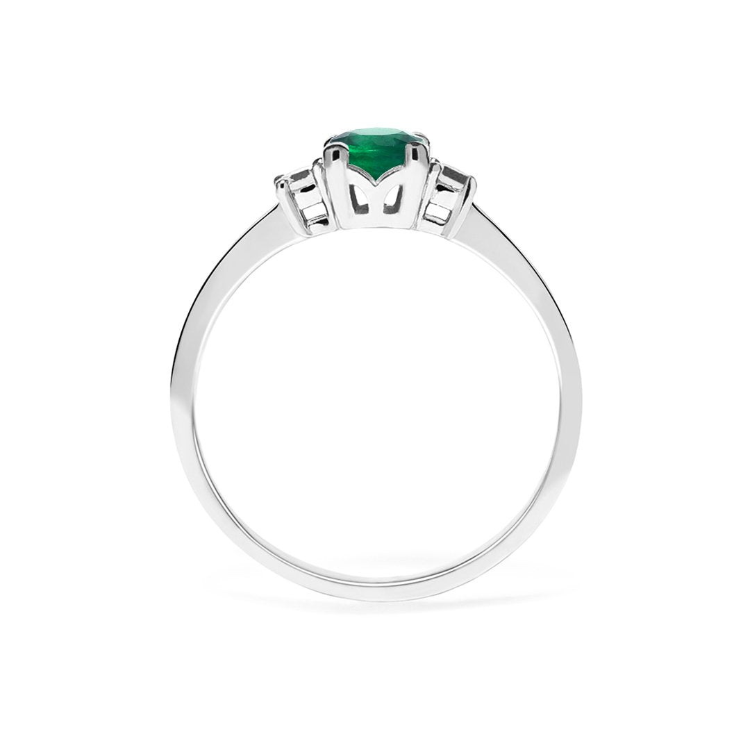 Juliet Ring 18K White Gold Emerald