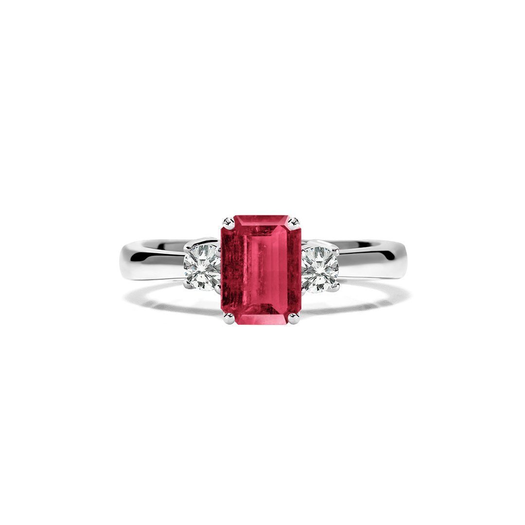 Juliet Ring 18K White Gold Ruby