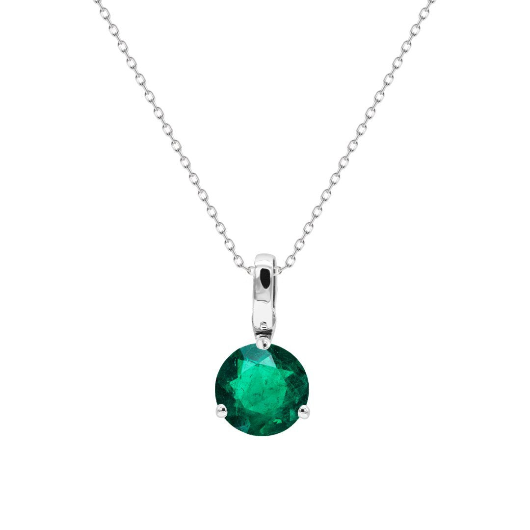 Lauren Necklace 18K White Gold Emerald