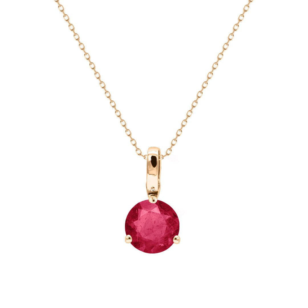 Lauren Necklace 18K Rose Gold Ruby