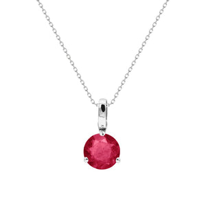 Lauren Necklace 18K White Gold Ruby