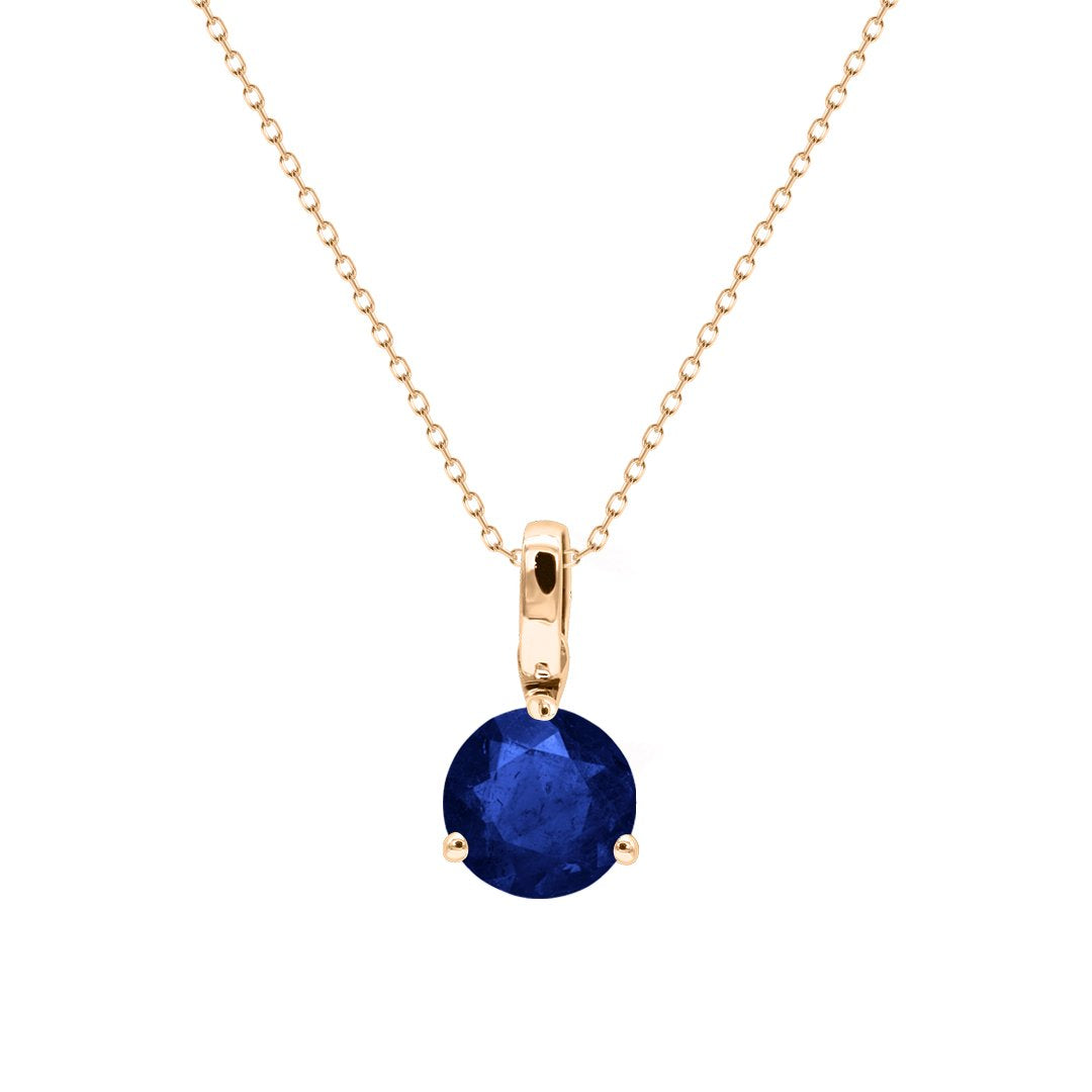 Lauren Necklace 18K Rose Gold Sapphire