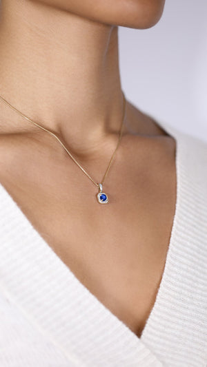 Leonora Necklace 18K Rose Gold Sapphire