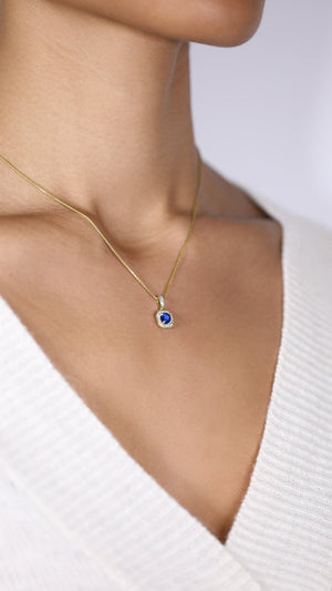 Leonora Necklace 18K Yellow Gold Sapphire