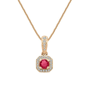 Leonora Necklace 18K Rose Gold Ruby