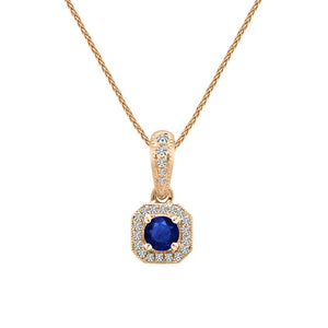 Leonora Necklace 18K Rose Gold Sapphire