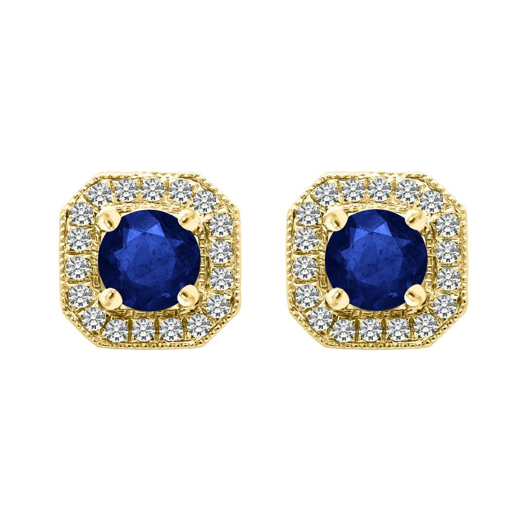 Leonora Studs 18K Yellow Gold Sapphire