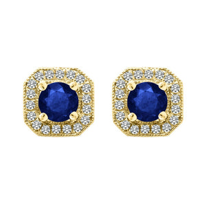 Leonora Studs 18K Yellow Gold Sapphire