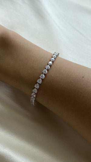 Rhea Heart Tennis Bracelet