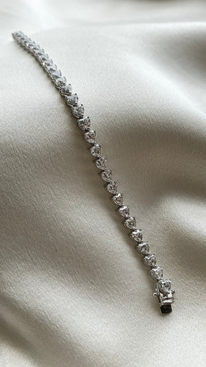 Rhea Heart Tennis Bracelet