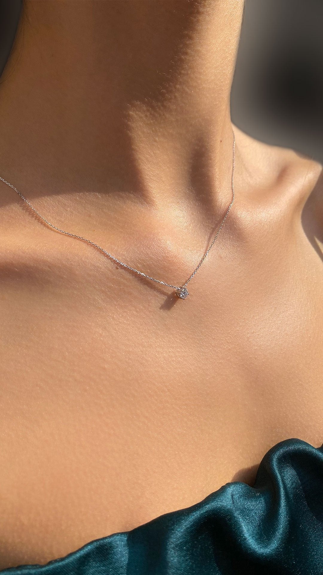 Romy Necklace 0.50ct 18K White Gold