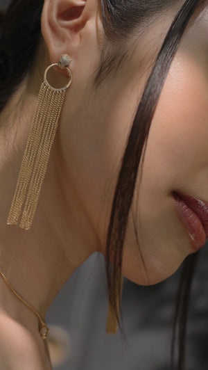 Maumau Chandelier Earrings Gold Vermeil