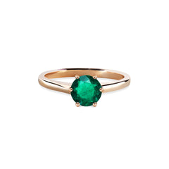 Sophie Ring 18K Rose Gold Emerald