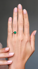 Sophie Ring 18K Rose Gold Emerald