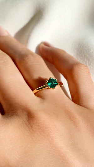 Trudie Ring 0.50ct 18K Yellow Gold Emerald