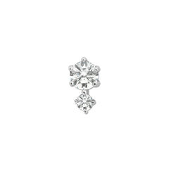 Ume Stud 9K White Gold