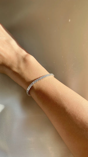 Vianne Round Prong Tennis Bracelet Silver