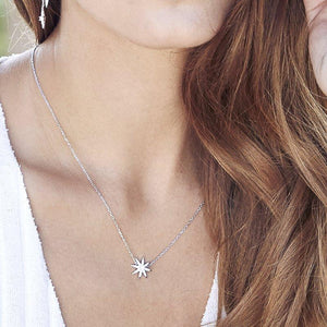 Sterling Silver Necklace - Star Motif Necklace